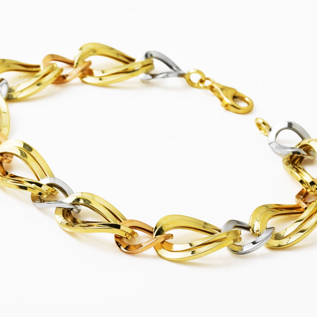 14K Yellow Gold Double Hoop Hallow Bracelet
