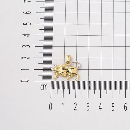 14K Yellow Gold Taurus Zodiac Pendant