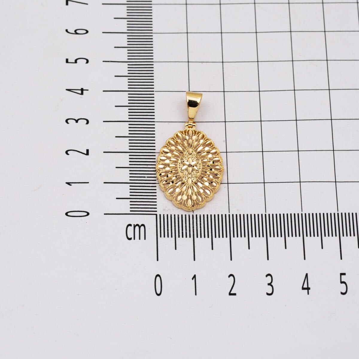 14K Yellow Gold Flower of Life Necklace (3.01 g)