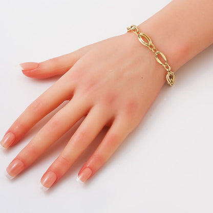 14K Yellow Gold Hoop Hallow Bracelet