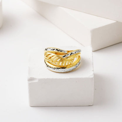 14K Yellow Gold Ivy Shaped Ring