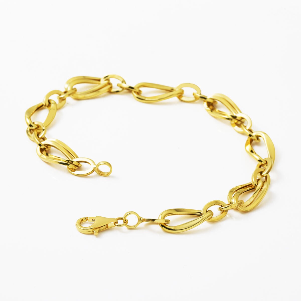 14K Yellow Gold Hoop Hallow Bracelet