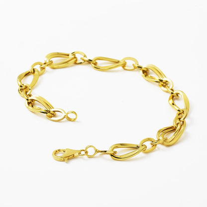 14K Yellow Gold Hoop Hallow Bracelet