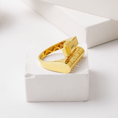 14K Yellow Gold Helix Ring