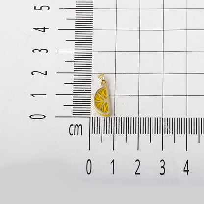 14K Yellow Gold Lemon Slice Necklace