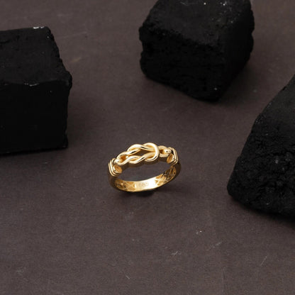 14K Yellow Gold Infinity Link Ring