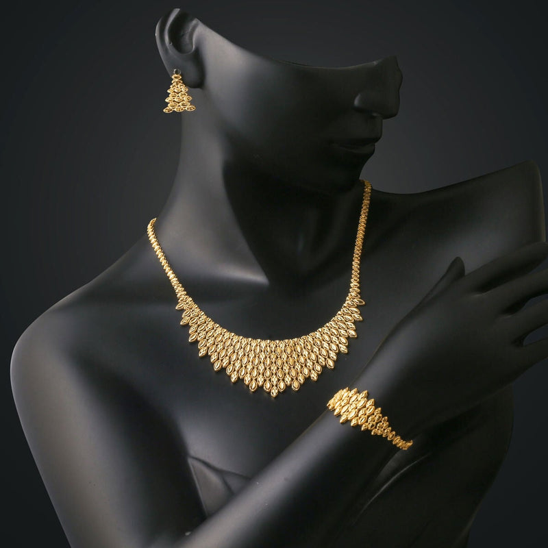 14K Yellow Gold Gilded Cleopatra Wedding Set