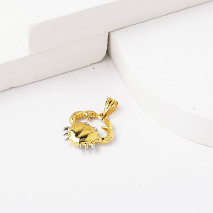 14K Yellow Gold Cancer Zodiac Necklace