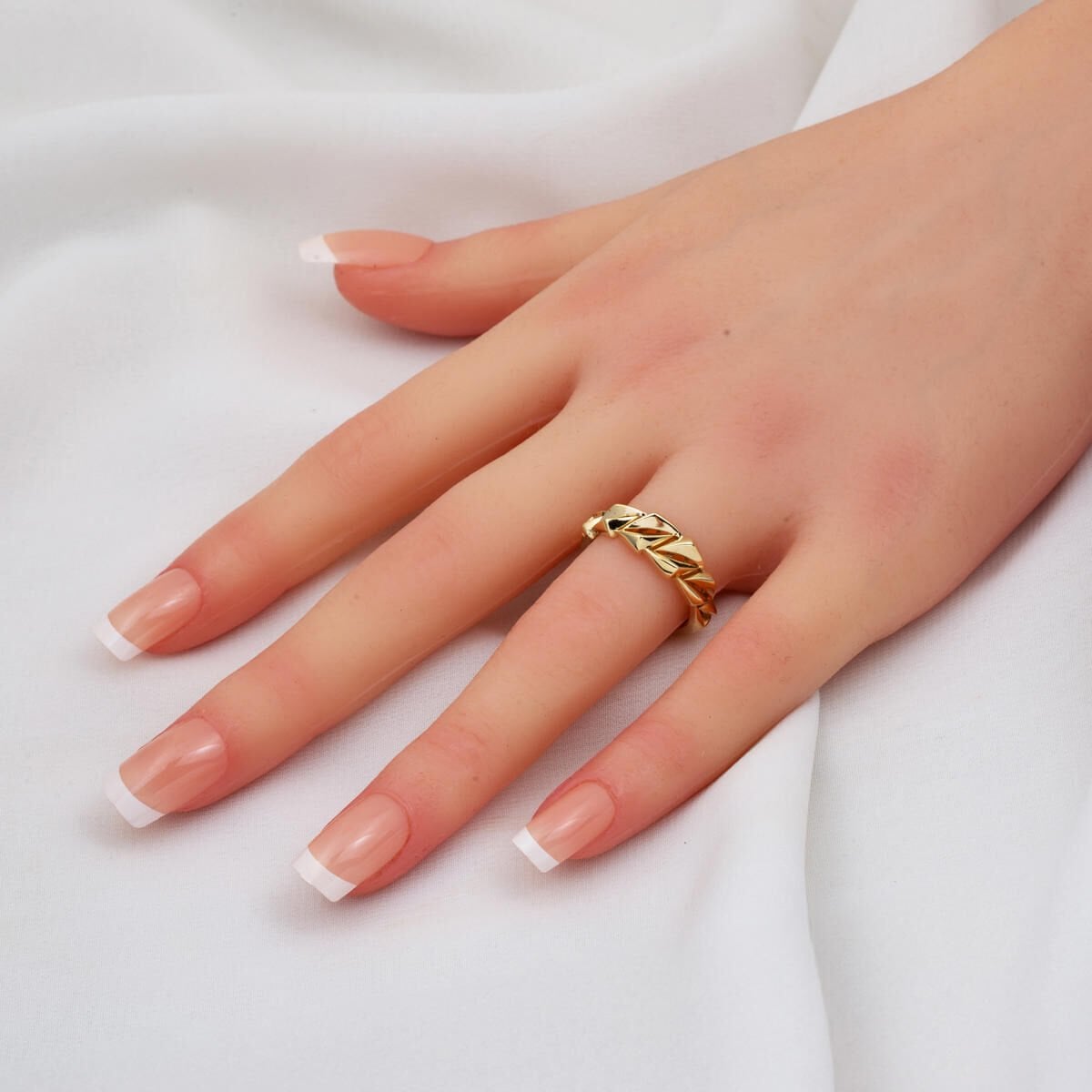 14K Yellow Gold Italian Curb Ring