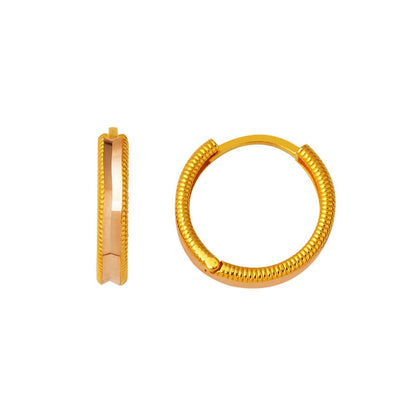 14K Yellow Gold Ajda 2 cm Diameter Hoop Earrings (3.9 g)
