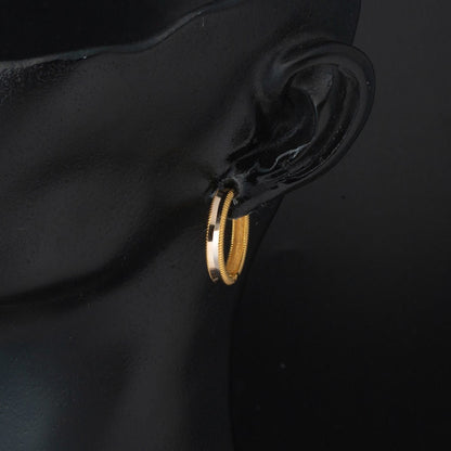 14K Yellow Gold Ajda 2 cm Diameter Hoop Earrings (3.9 g)