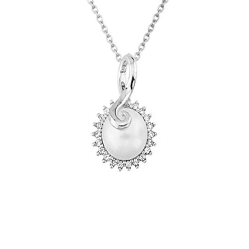14K White Gold Alba Pearl Necklace