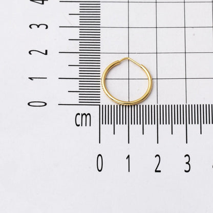 14K Yellow Gold 1.5 cm Diameter Hoop Earrings (1.1 g)