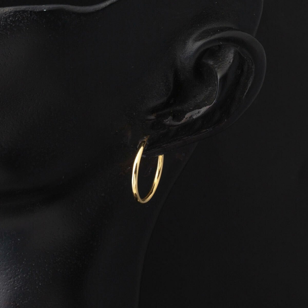14K Yellow Gold 1.5 cm Diameter Hoop Earrings (1.1 g)