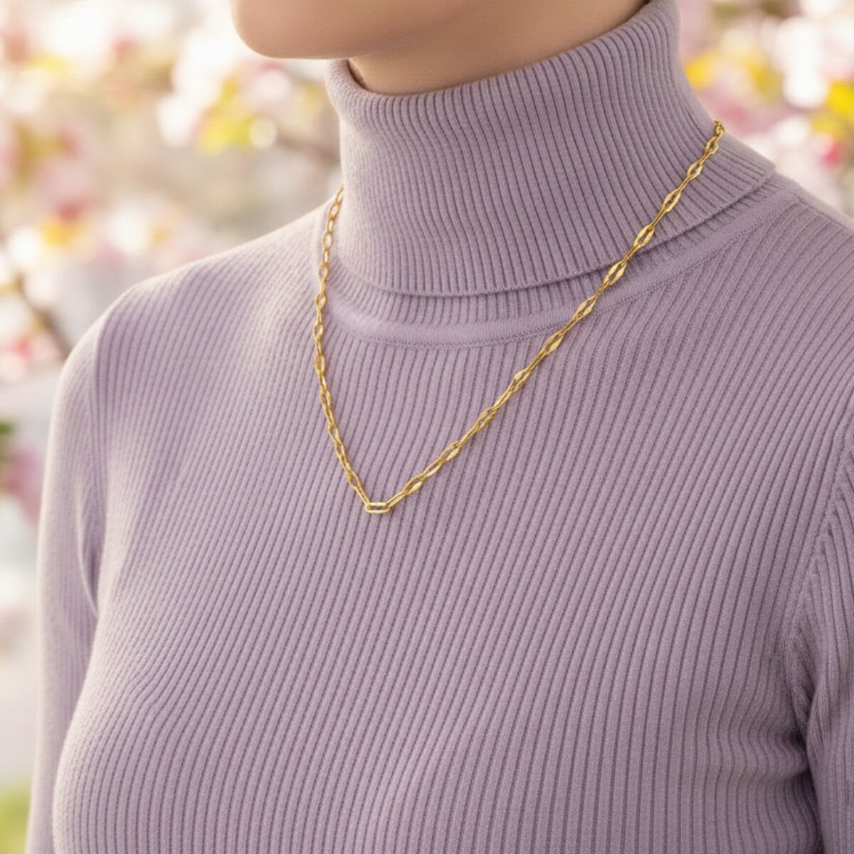 14K Yellow Gold Infinity Chain 45 cm