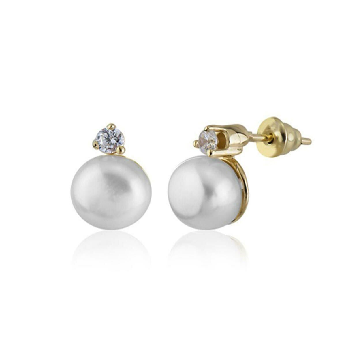 14K Yellow Gold Amalfi Pearl Earrings