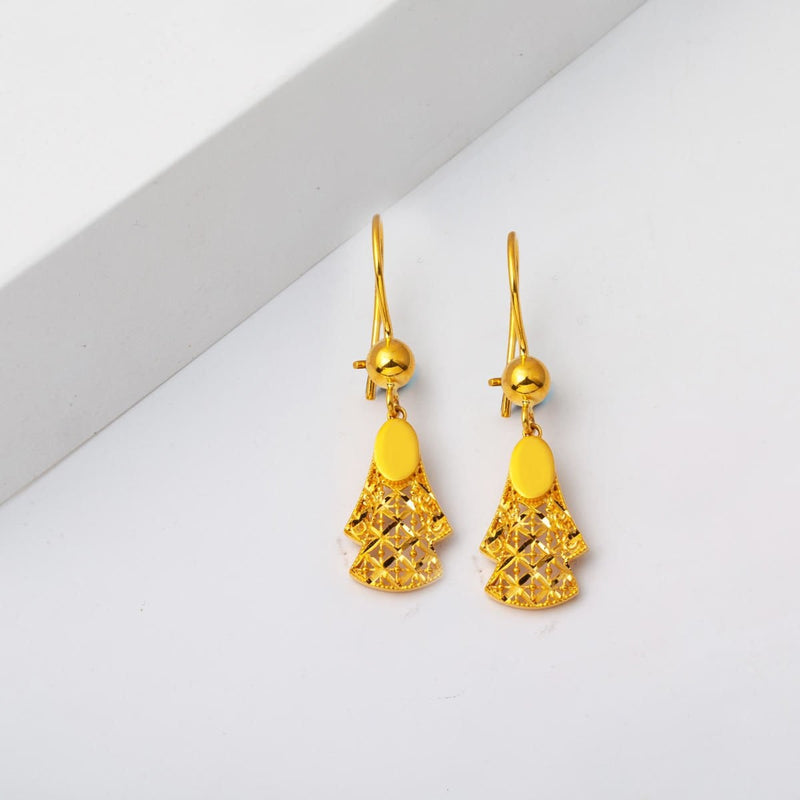 22K Yellow Gold Anatolian Dangle Women's Earrings