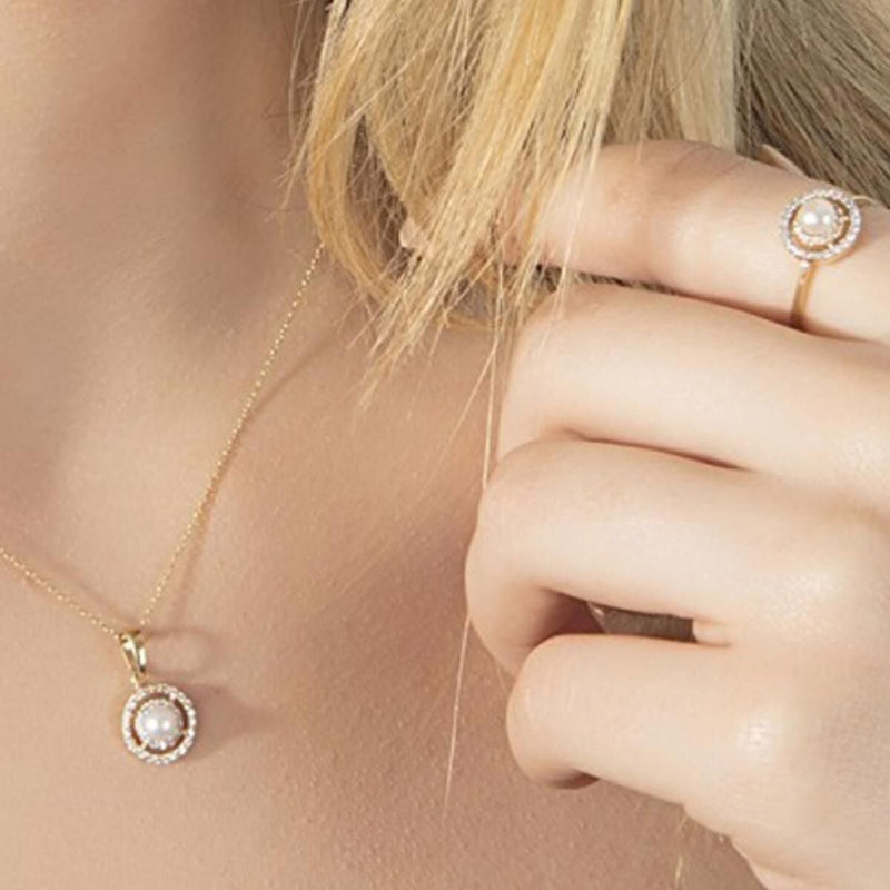 14K White Gold Asti Pearl Necklace