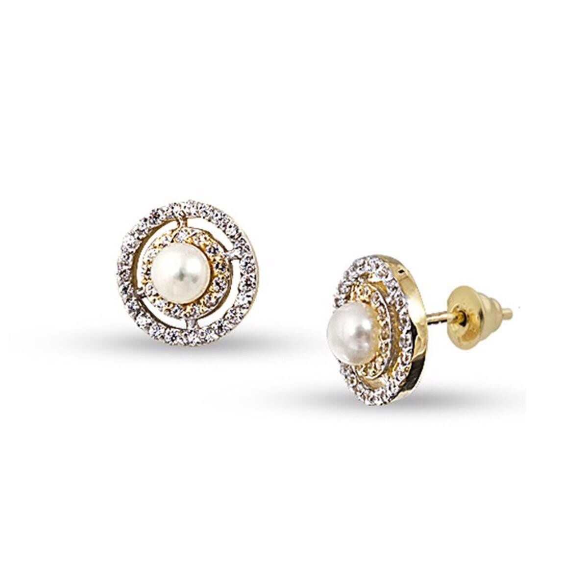 14K Yellow Gold Asti Pearl Earrings