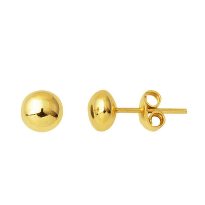 14K Yellow Gold Mirror Mini Ball Earrings