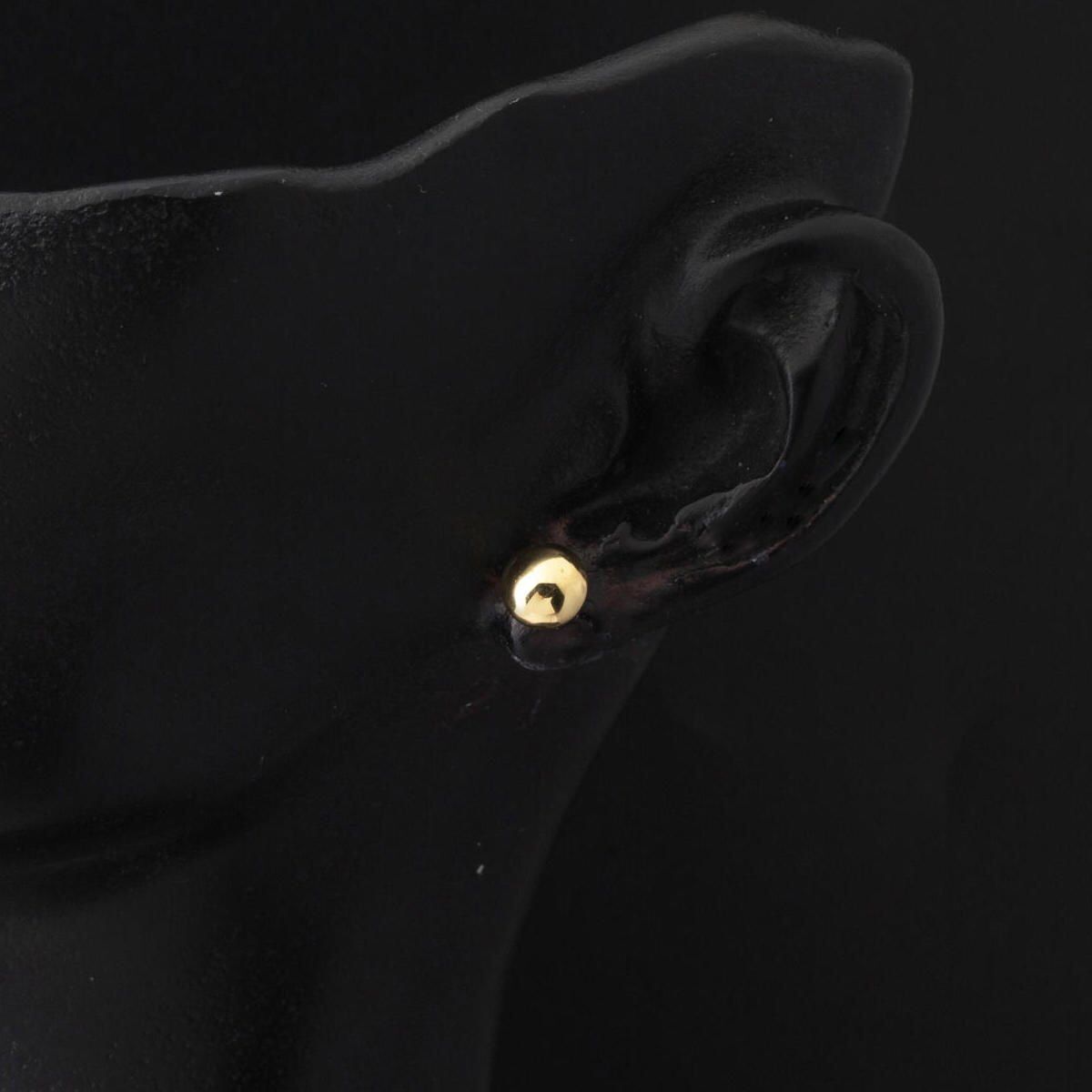 14K Yellow Gold Mirror Mini Ball Earrings