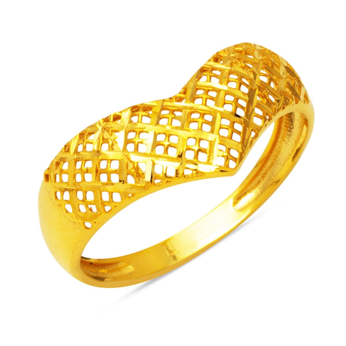 22K Yellow Gold Minimalist Women's Ring