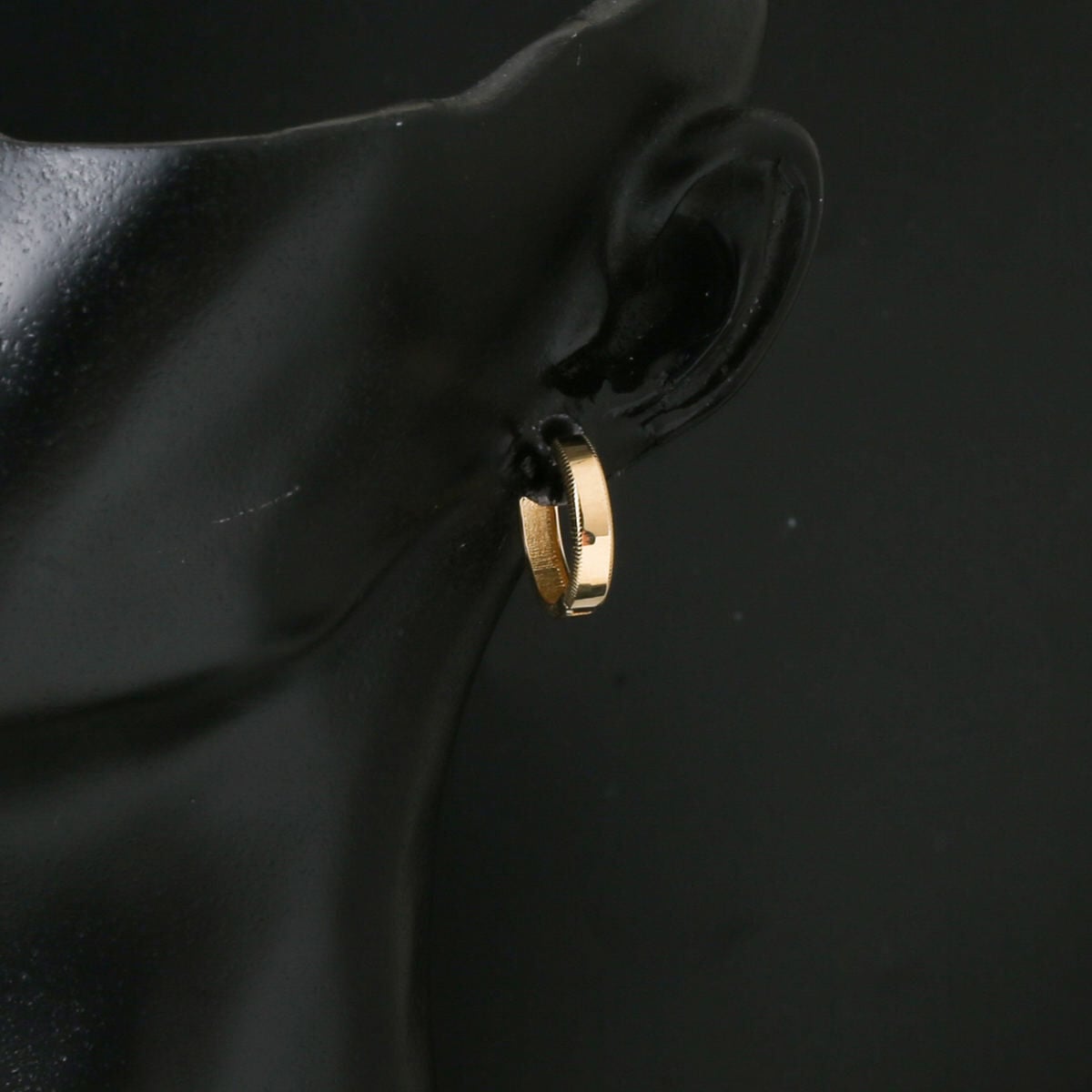 14K Yellow Gold Ajda Thick Hoop Earrings