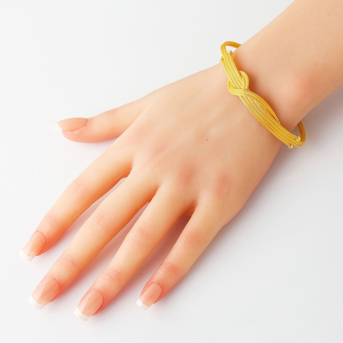 14K Yellow Gold Ivy Woven Link Double Wedding Set