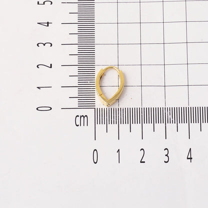 14K Yellow Gold Leaf Hoop Earrings