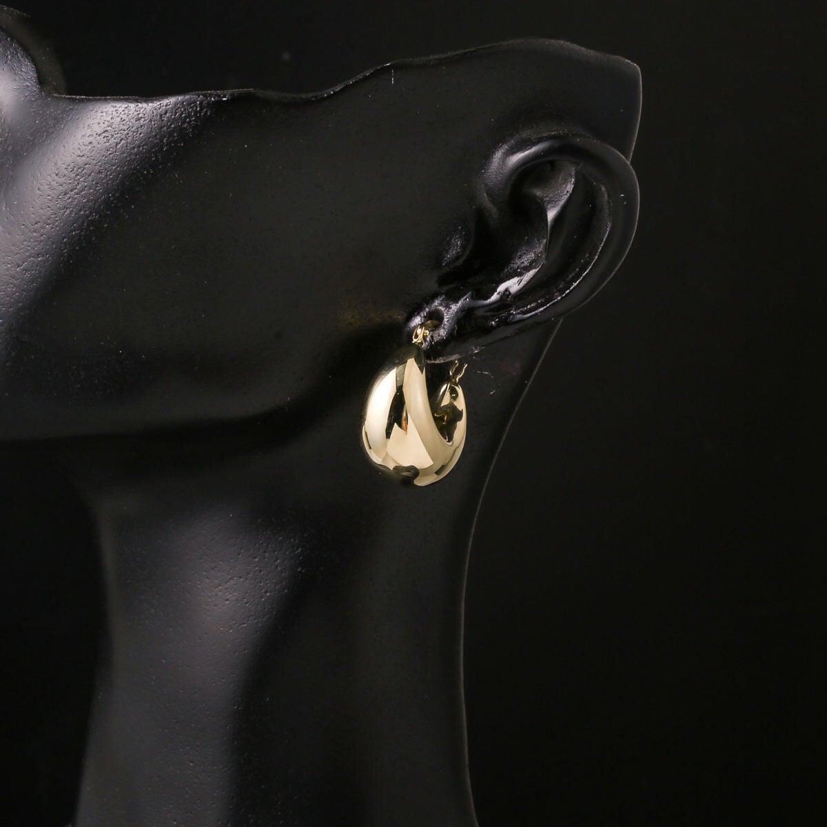 14K Yellow Gold Bold Hoop Earrings