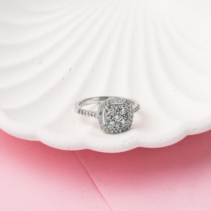 14K White Gold Coronet Baguette Diamond Ring