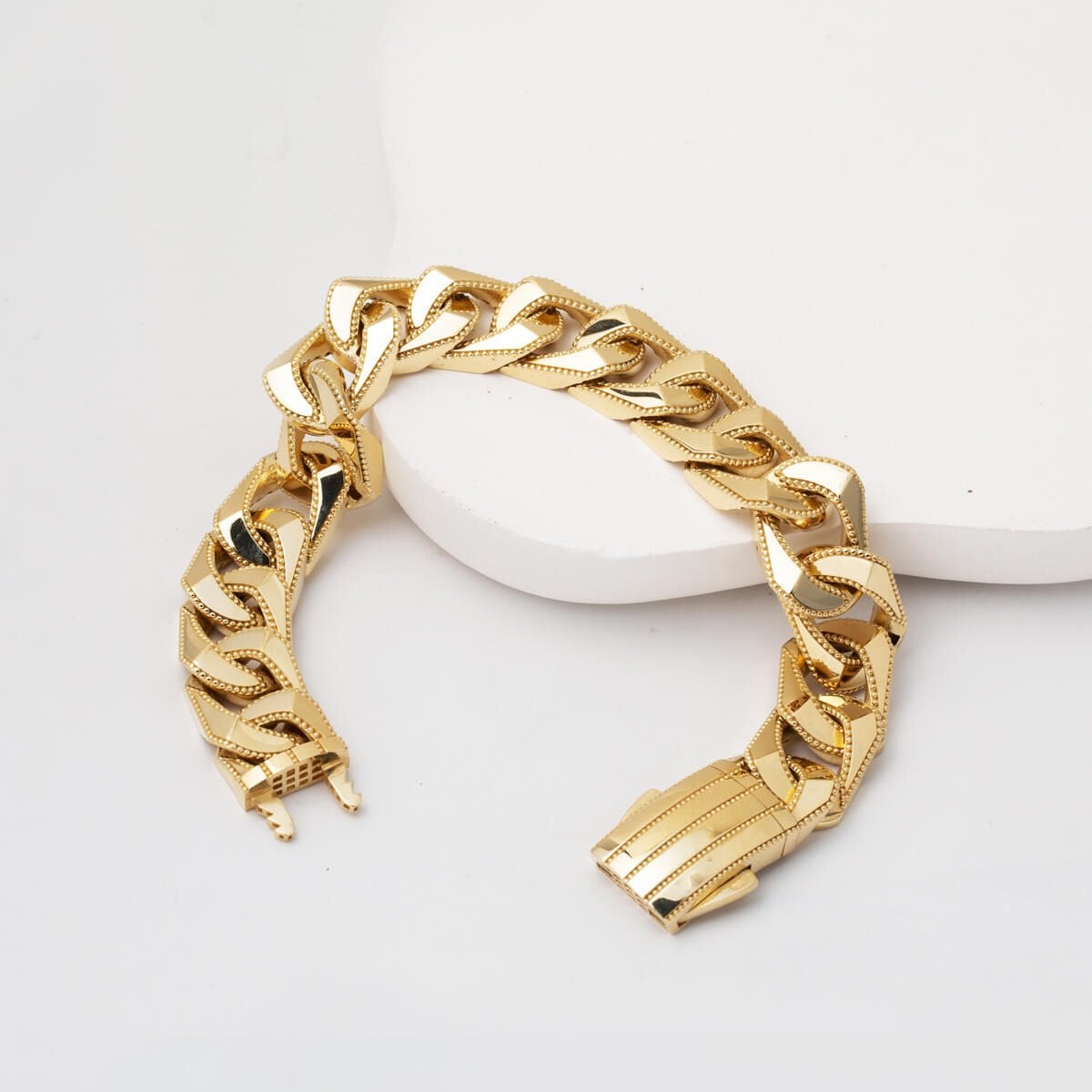 14K Yellow Gold Monaco Italian Curb Bracelet
