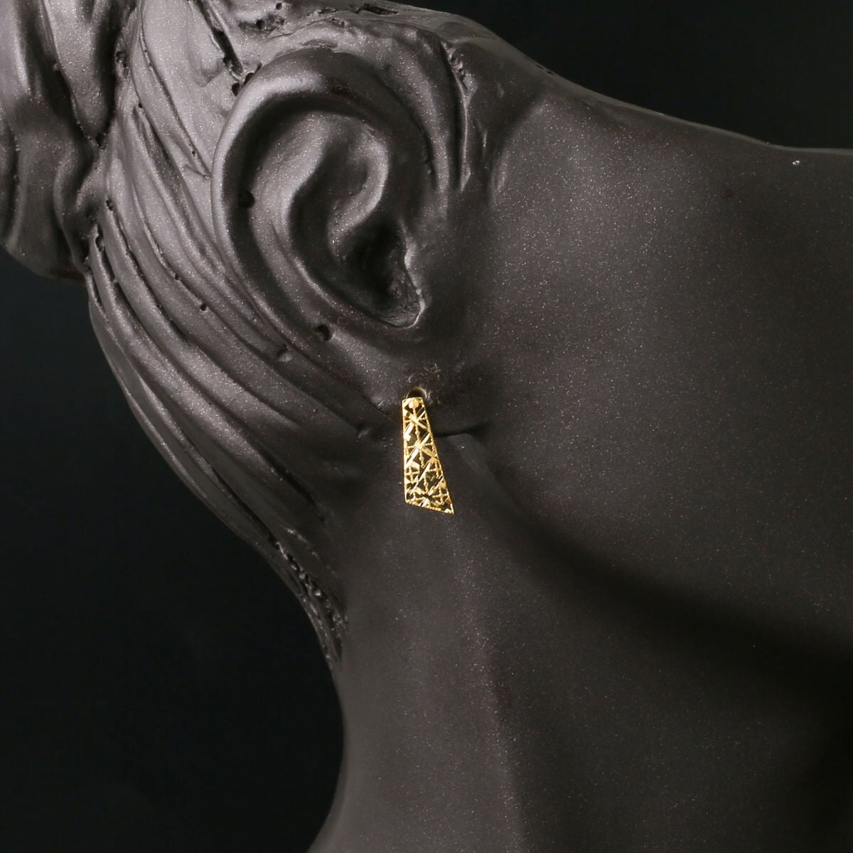 14K Yellow Gold Engraved Bridal Jewelry Set