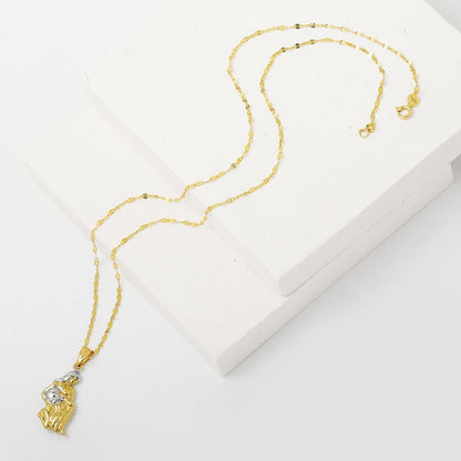 14K Yellow Gold Zodiac Aquarius Pendant