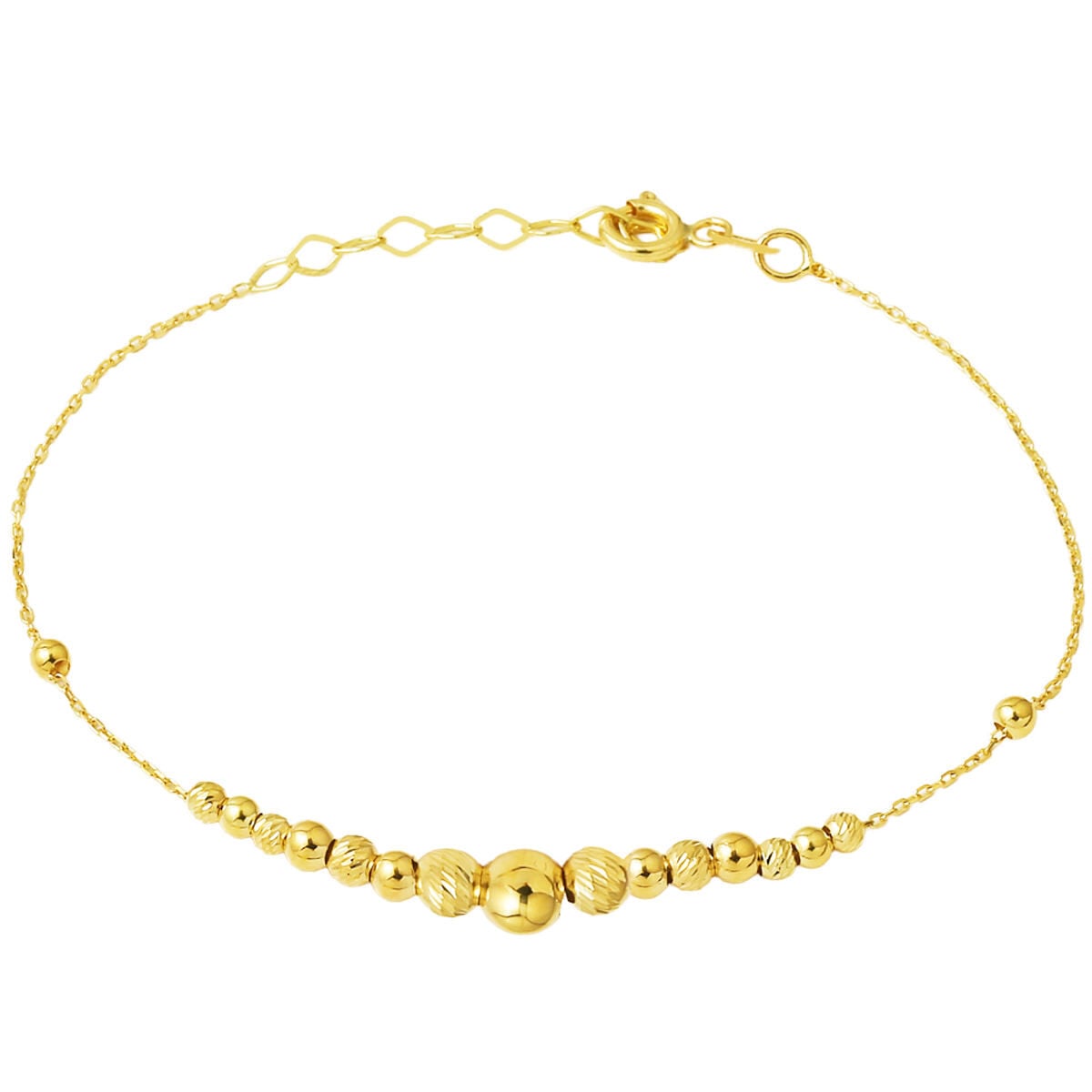 14K White Gold Ball Chain Bracelet