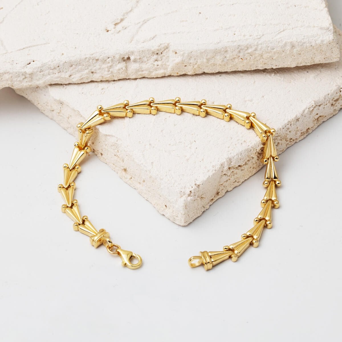 14K Yellow Gold River Modern Bracelet