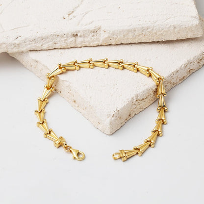 14K Yellow Gold River Modern Bracelet