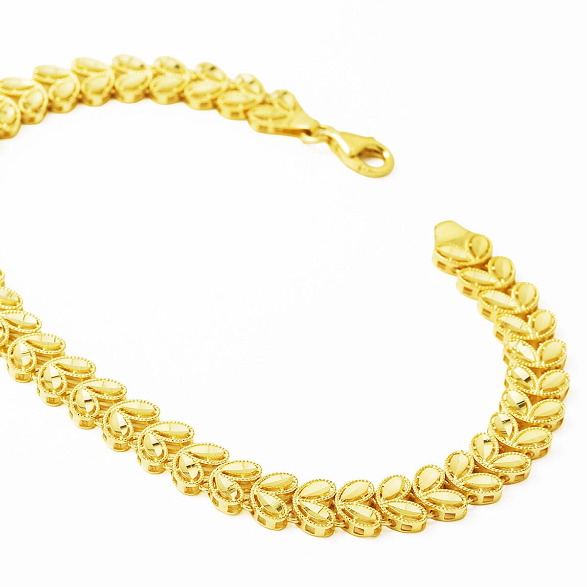 14K Yellow Gold Harvest Wheat Bracelet