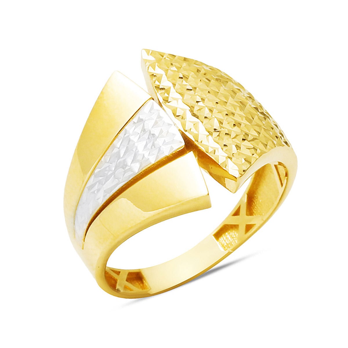 14K Yellow Gold Double Colored Ring