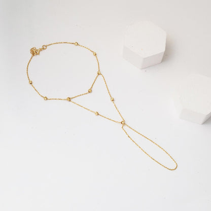 14K Yellow Gold Shahmaran Gold Bead Ring Bracelet