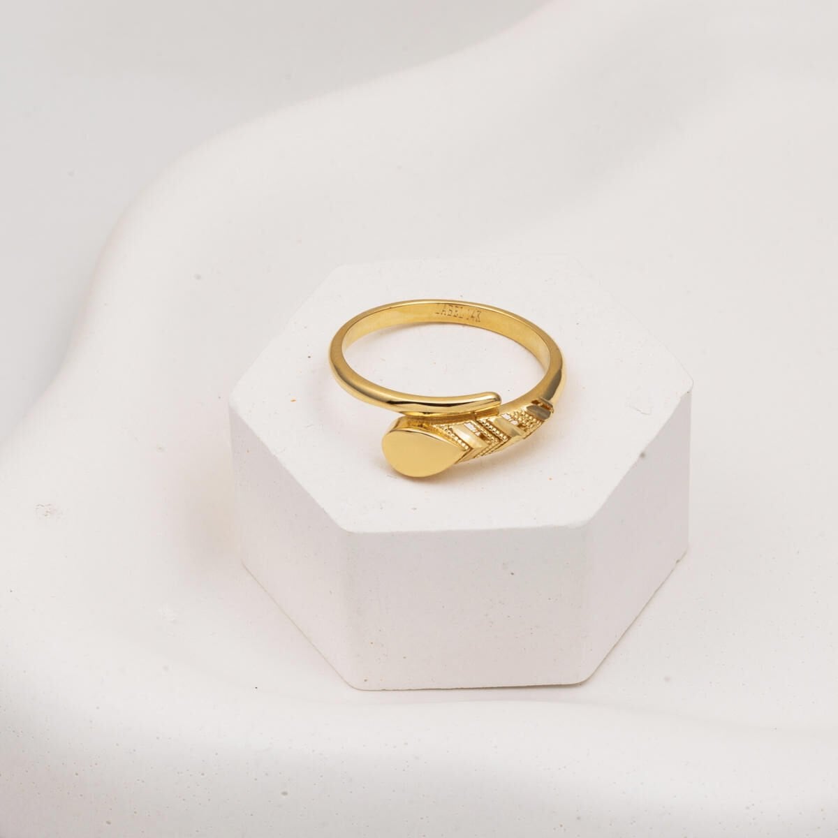 14K Yellow Gold Wheat Women's Ring (2.5 g)