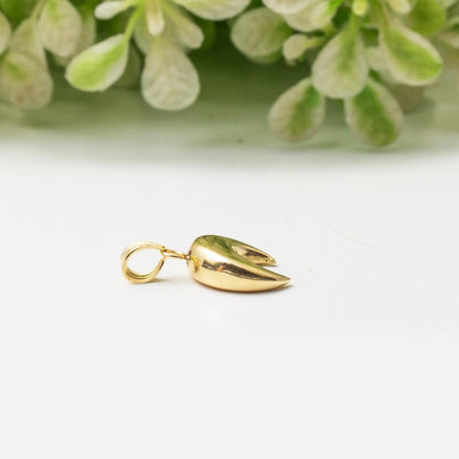 14K Yellow Gold Crescent Necklace