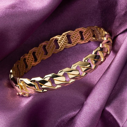14K Yellow Gold My Favorite Hinged Cuff Bangle