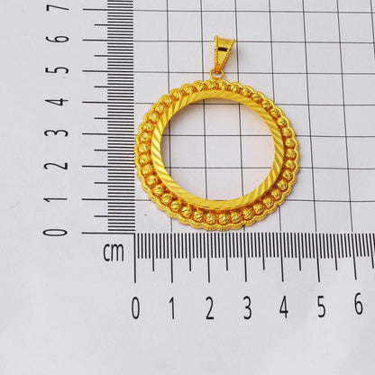 14K Yellow Gold Full Bezel Necklace