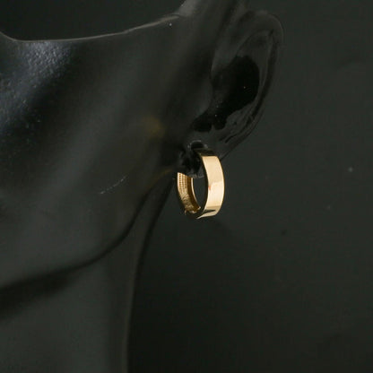 14K Yellow Gold Classic Hoop Earrings 1.8 cm Diameter