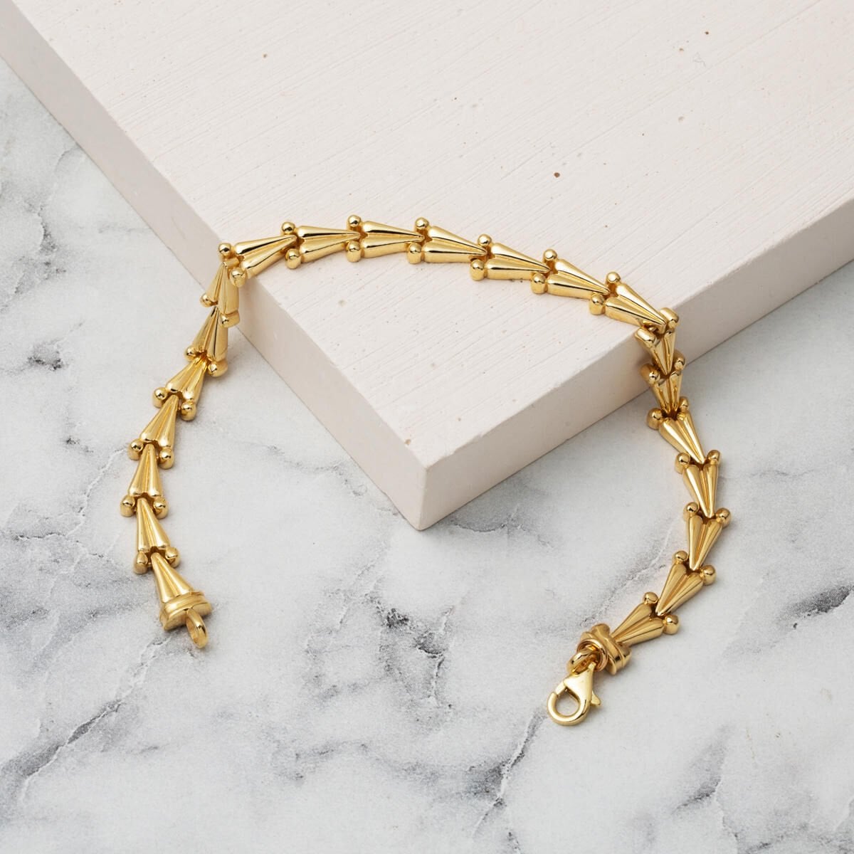 14K Yellow Gold River Modern Bracelet