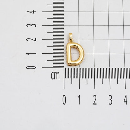 14K Yellow Gold Balloon Initial D Necklace