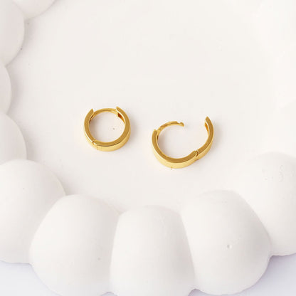 14K Yellow Gold High Polish Classic Hoop Earrings