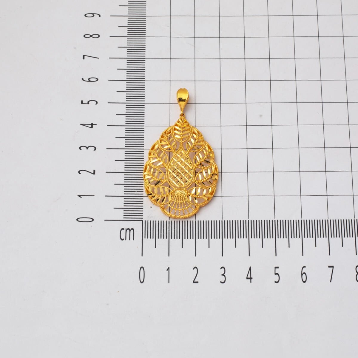 22K Yellow Gold Leaf Flower of Life Necklace