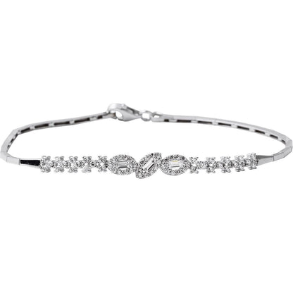 14K White Gold Baguette Cubic Zirconia Set (16.5 g)